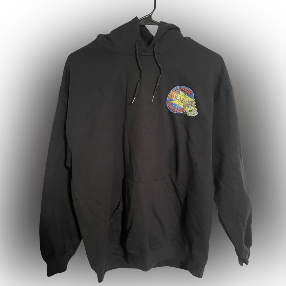 The Magic School Bus Black Hoodie Graphic 90s 2000s Size Medium